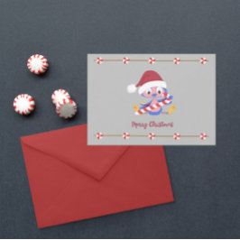 クリスマスブルーバードキャンディデコーカスタマイズ可能文字 シーズンカード