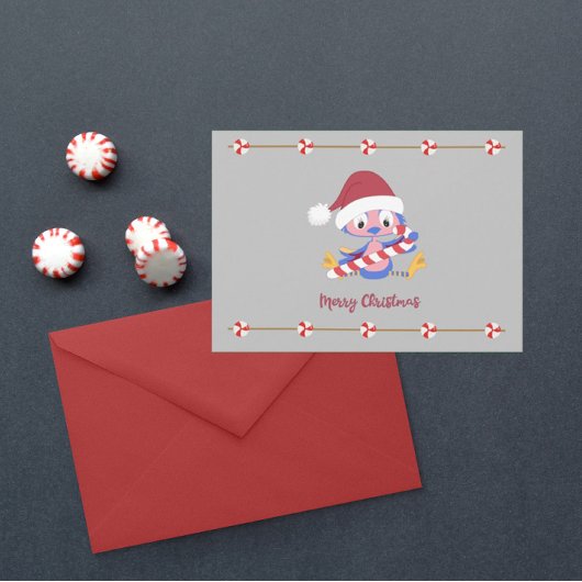 クリスマスブルーバードキャンディデコーカスタマイズ可能文字 シーズンカード
