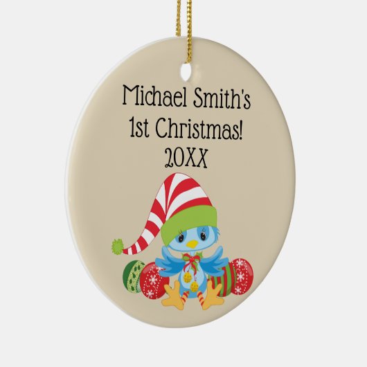 クリスマスブルーバードセラミックオーナメント セラミックオーナメント (右)