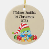 クリスマスブルーバードセラミックオーナメント セラミックオーナメント (正面)