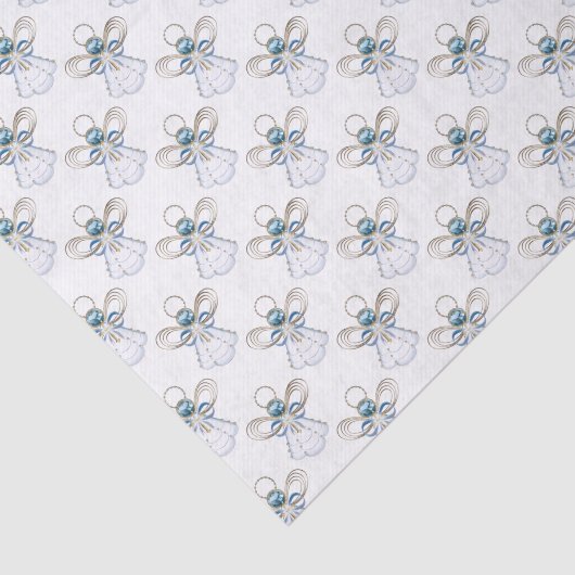 クリスマスブルーフィリグリー天使の信仰 薄葉紙 (詳細)