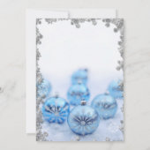 クリスマスブルーボール、星クリスマス会社のパーティー 招待状 (裏面)