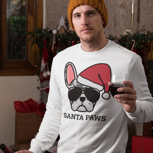 クリスマスブルーメルルフランスのブルドウスシャツ スウェットシャツ