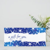 クリスマスブルー冬の雪片ギフト券 (スタンド正面)
