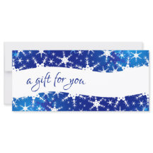 クリスマスブルー冬の雪片ギフト券