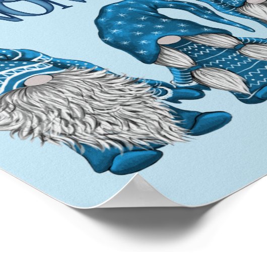 クリスマスブルー冬トリオチリンと私のノミー ポスター (角)