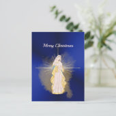 クリスマスブルー出生水彩 シーズンポストカード (スタンド正面)