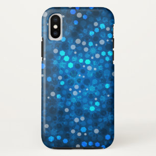 クリスマスブルー抽象芸術パターンの魔法 iPhone XSケース