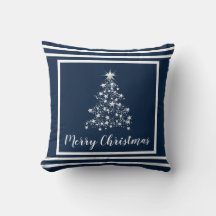 クリスマスブルー枕