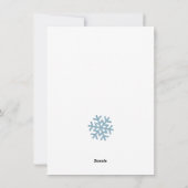 クリスマスブルー雪だるまハウスネイバーズ シーズンカード (裏面)