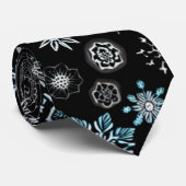 クリスマスブルー雪 ネクタイ (ロール)