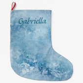 クリスマスブルー ラージクリスマスストッキング (正面)