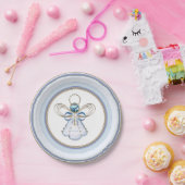 クリスマスブルー/金ゴールド天使の信仰の映画 ペーパープレート (パーティー)