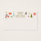 クリスマスブレスレットまたはネックレスロゴ表示カード (正面)