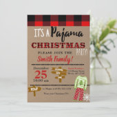 クリスマスブレックファーストパジャマパーティーホリデー 招待状 (スタンド正面)