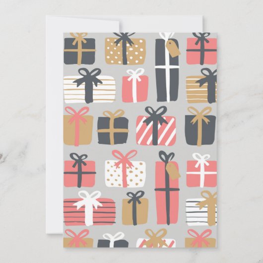 クリスマスブレックファースト招待状かわいいギフト 招待状 (裏面)