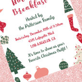 クリスマスブレックファースト招待状クリスマスパターン 招待状