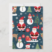 クリスマスブレックファースト招待状サンタ雪だるまツリー 招待状 (裏面)