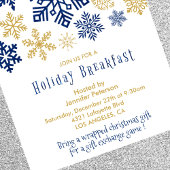 クリスマスブレックファースト招待状シックスノーフレーク 招待状