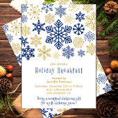 クリスマスブレックファースト招待状シックスノーフレーク 招待状
