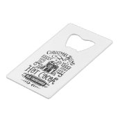 クリスマスブレンドホリデーデザインホワイト クレジットカード栓抜き (正面アングル)