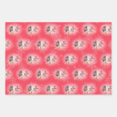 クリスマスブレンハイムカバリヤキングチャールズスパニエル犬 ラッピングペーパーシート (正面)