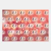 クリスマスブレンハイムカヴァリエキングチャールズスパニエル犬 ラッピングペーパーシート (正面)