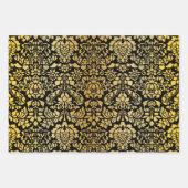 クリスマスブロケードのダークトリオ ラッピングペーパーシート (正面3)