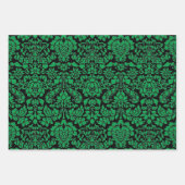 クリスマスブロケードのダークトリオ ラッピングペーパーシート (正面2)