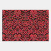 クリスマスブロケードのダークトリオ ラッピングペーパーシート (正面)