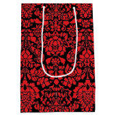 クリスマスブロケード暗赤色(文字バンド付) ミディアムペーパーバッグ (裏面)