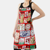 クリスマスブロックイラストレーションマス エプロン (インサイチュ)