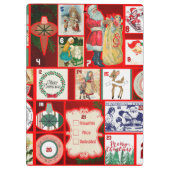 クリスマスブロックイラストレーションマス クリップボード (裏面)