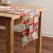 クリスマスブロックイラストレーションマス ショートテーブルランナー (インサイチュ)