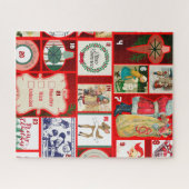 クリスマスブロックイラストレーションマス ジグソーパズル (横)