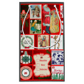 クリスマスブロックイラストレーションマス スモールペーパーバッグ (裏面)