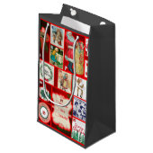 クリスマスブロックイラストレーションマス スモールペーパーバッグ (正面アングル)