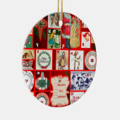 クリスマスブロックイラストレーションマス セラミックオーナメント (右)