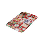 クリスマスブロックイラストレーションマス バスマット (アングル)