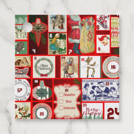 クリスマスブロックイラストレーションマス フェイバータグ (正面)