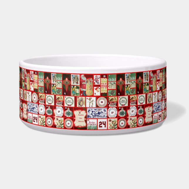 クリスマスブロックイラストレーションマス ボウル (正面)