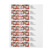 クリスマスブロックイラストレーションマス ラップアラウンド宛名ラベル (シート)