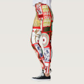 クリスマスブロックイラストレーションマス レギンス (左)