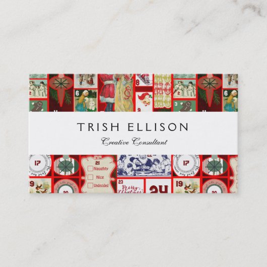 クリスマスブロックイラストレーションマス 名刺 (正面)