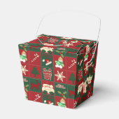 クリスマスブロック – パーティーの好意ボックス、テイクアウトボックス フェイバーボックス (正面サイド)