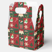 クリスマスブロック – パーティーの好意ボックス、切り妻ボックス フェイバーボックス (オープン)