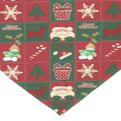 クリスマスブロック–14x72コットンテーブルランナー ショートテーブルランナー (コーナー)
