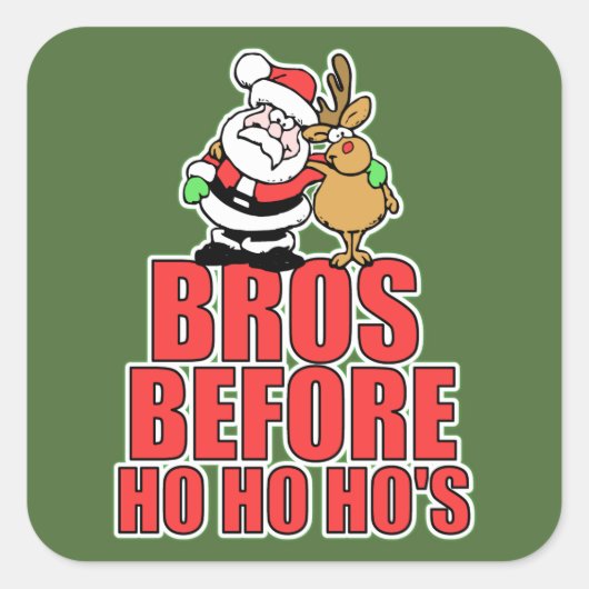 クリスマスブローサンタとルドルフ スクエアシール (正面)