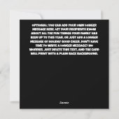 クリスマスブンチ キャンピー レトロ テレビ 面白い フォト シーズンカード (裏面)