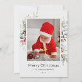 クリスマスブーケの赤い果実の年次更新 シーズンカード (正面)